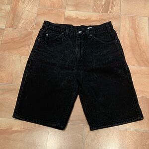 Levis Men’s Black 550 Relaxed Fit Denim Jean Shorts